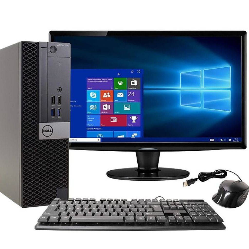 Komputer Desktop Set Dell Optiplek + Monitor+keyboard+Mouse