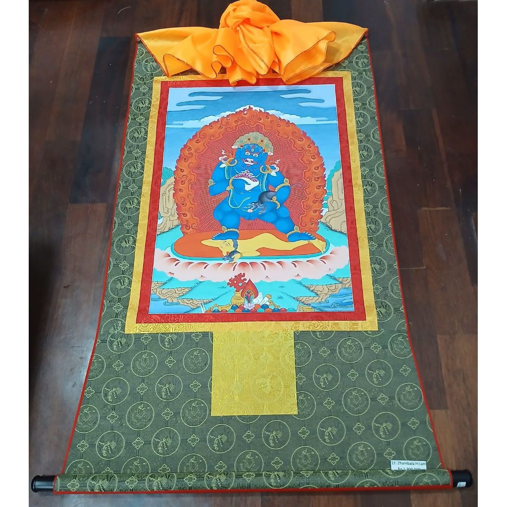 Thangka  Zhambala Hitam ( 19 ) - Lukisan Thangka - Tibetan Nepal