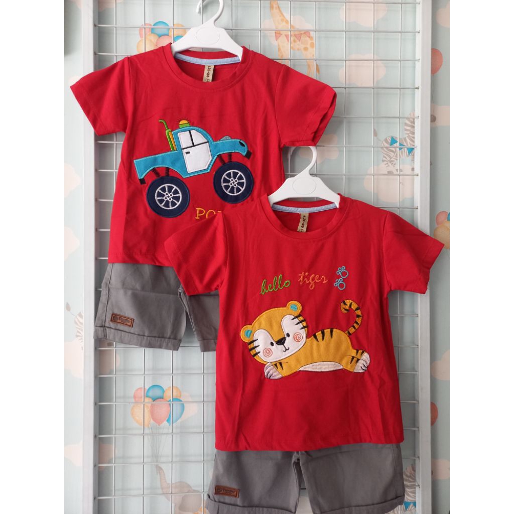 SETELAN KAOS FUMIKO MOBIL DAN TIGER