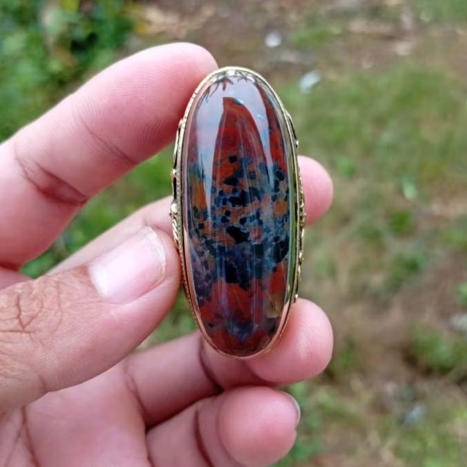 Natural cincin badar besi pancawarna size 9