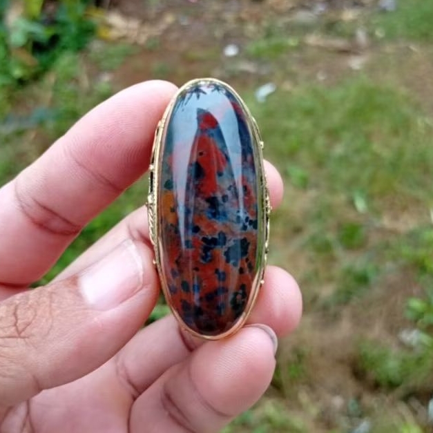 Natural cincin badar besi pancawarna size 9