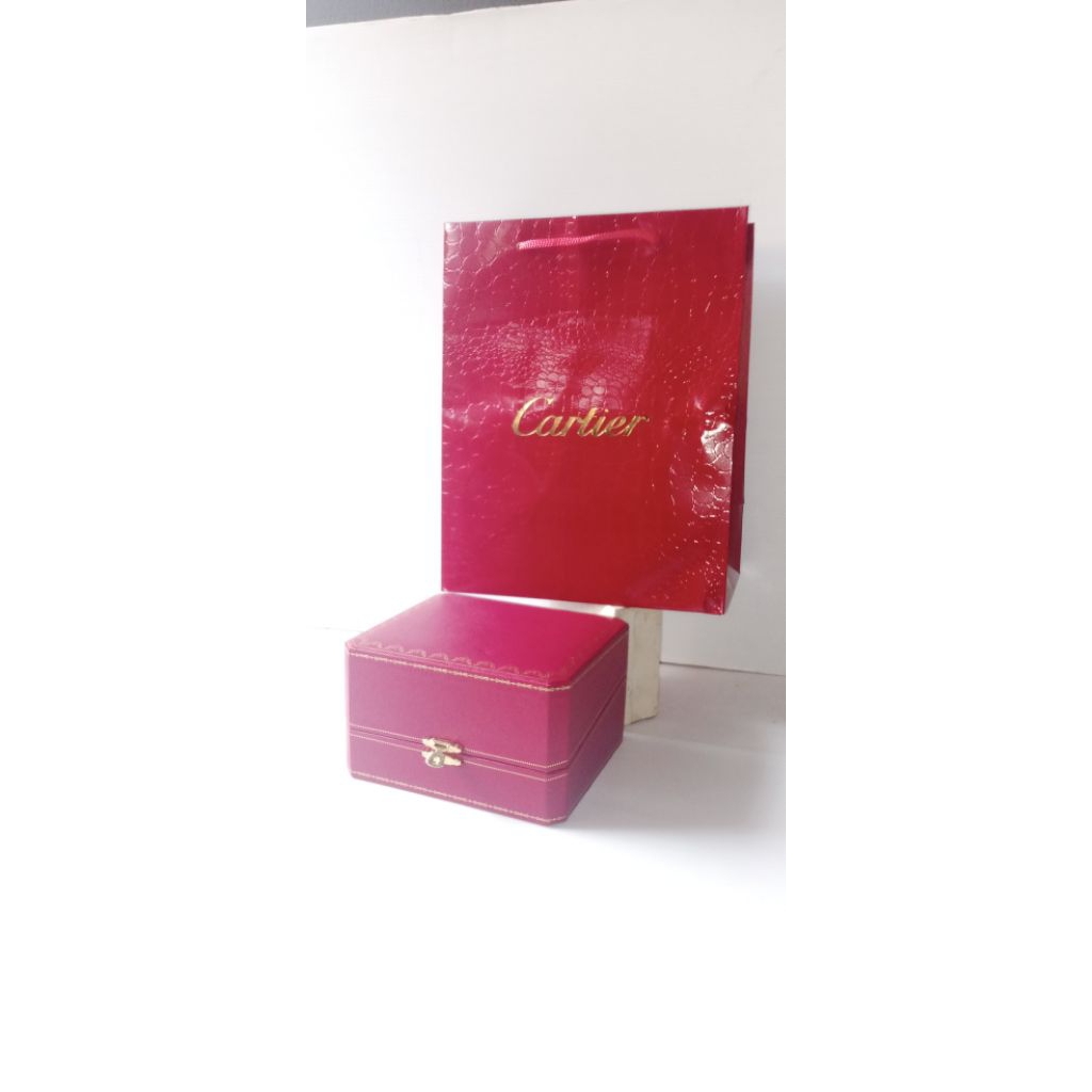 box jam Cartier original mewah merah sesuai gambar