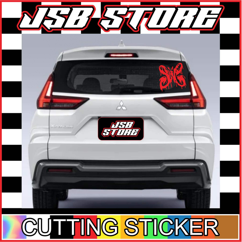 CUTTING STIKER LOGO SLANK V2 STICKER VARIASI MOTOR KACA/BODY MOBIL PICKUP BUS TRUK KEREN TIMBUL TAHA