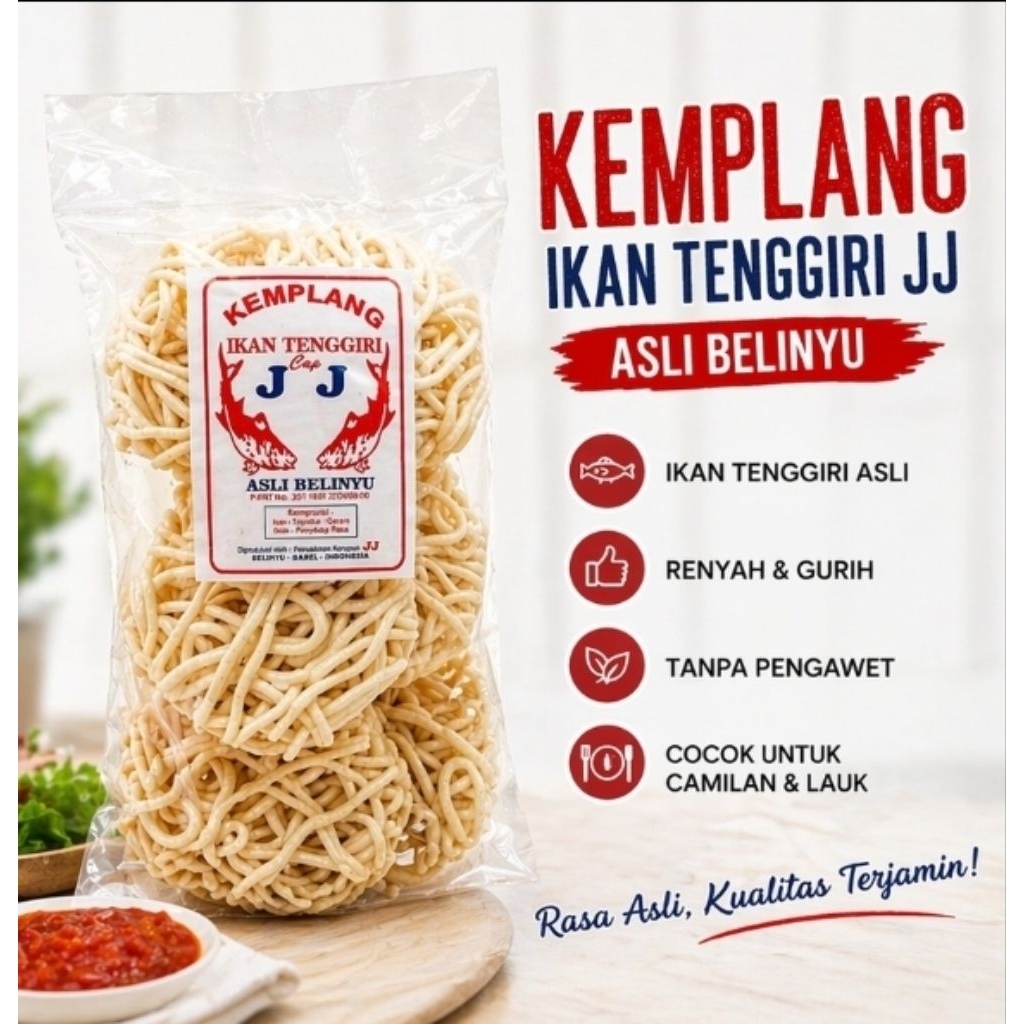 Kerupuk Krupuk | Kemplang Bangka Ikan Tenggiri JJ | Asli Belinyu Bangka