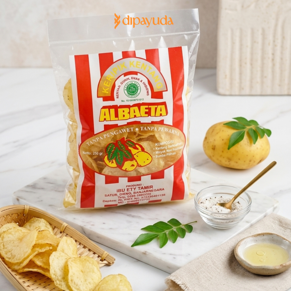 DIPAYUDA Albaeta Keripik Kentang Banjarnegara 250 gram | Oleh oleh Banjarnegara - Gurih - Renyah - H