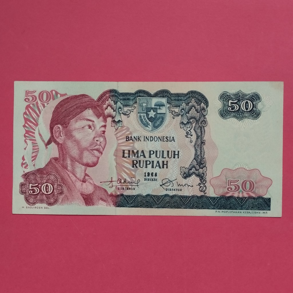 Uang Kuno Kertas Rp 50 Tahun 1968 Seri Soedirman UK 058