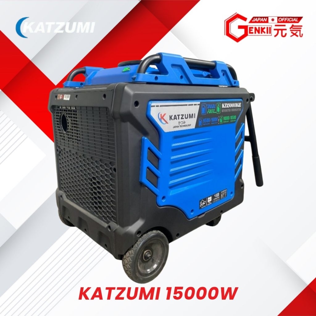 Genset Katźumi Inverter KZ15000IGE Bensin dan Gas LPG