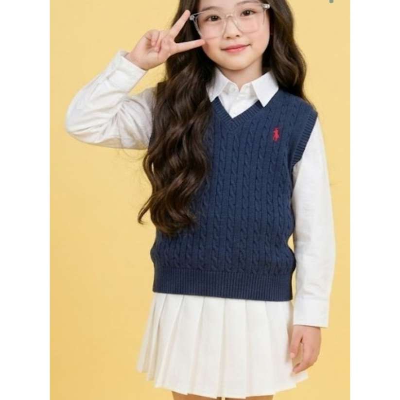 kimmaison VEST RAJUT ANAK PREMIUM - RALPH VEST - Rompi Knit Premium - Rompi Rajut Anak Perempuan Lak