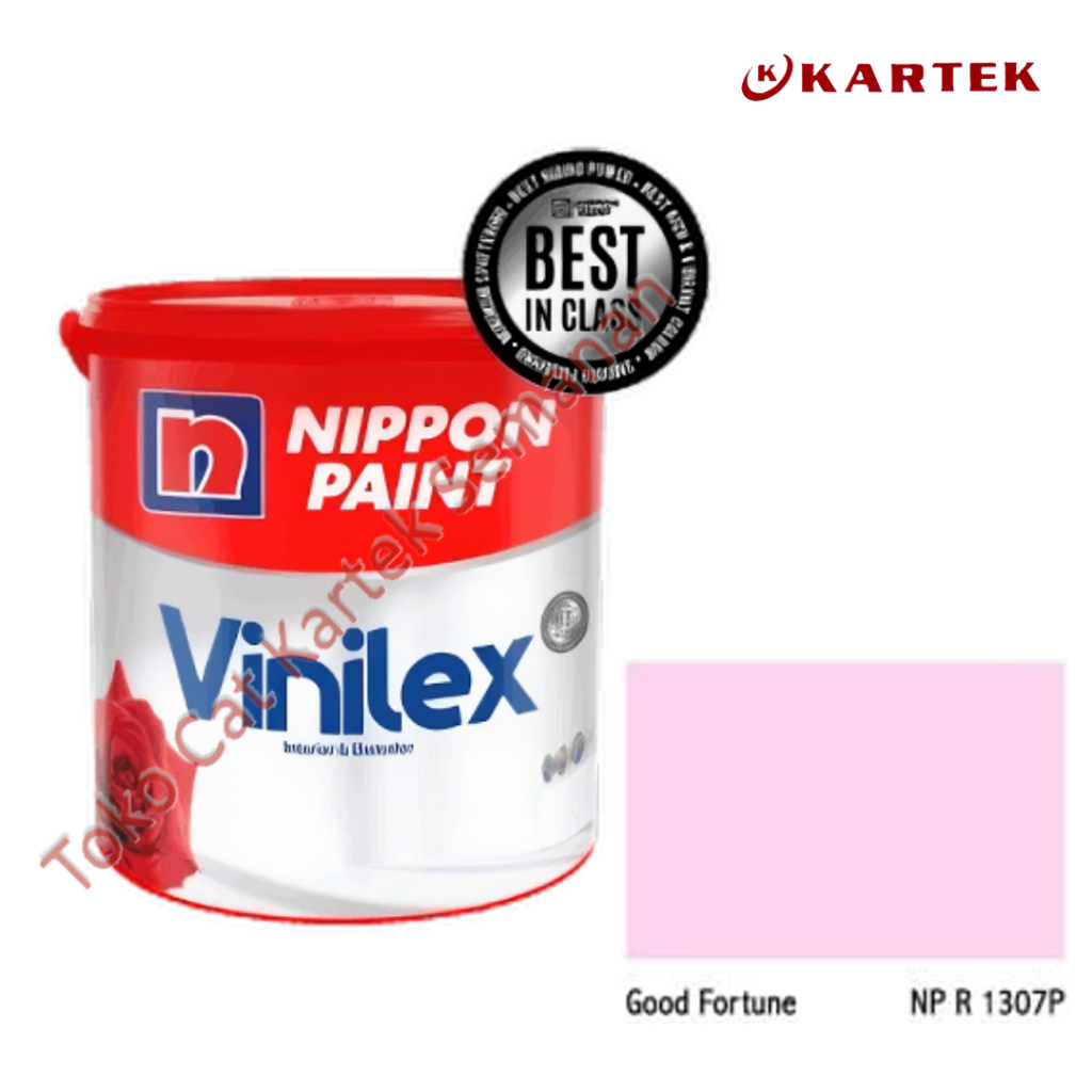 Nippon Paint Vinilex GOOD FORTUNE NP R 1307P Cat Tembok Interior Eksterior Pink Cerah 1kg 5kg