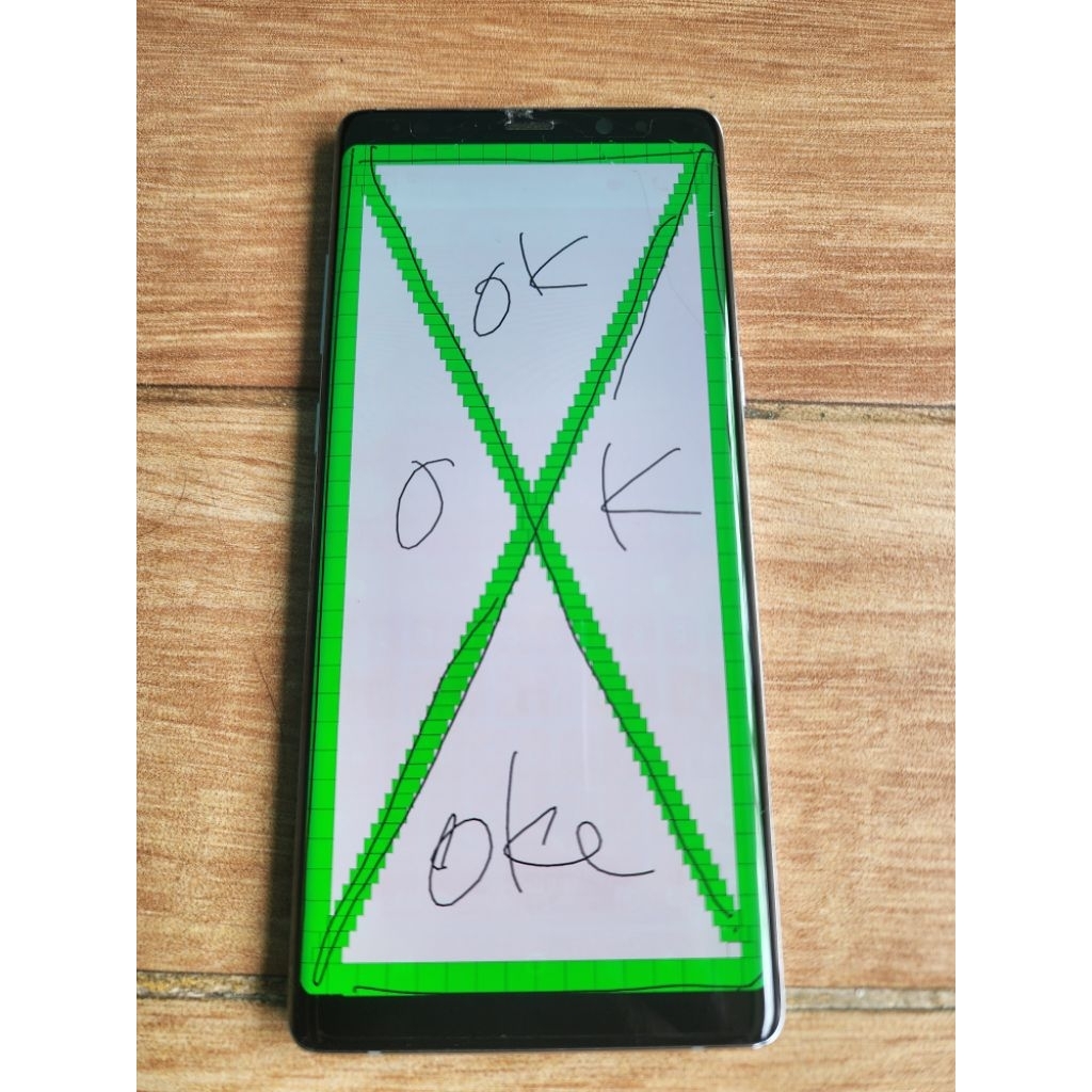 LCD samsung Note 8 original copotan layak pakai