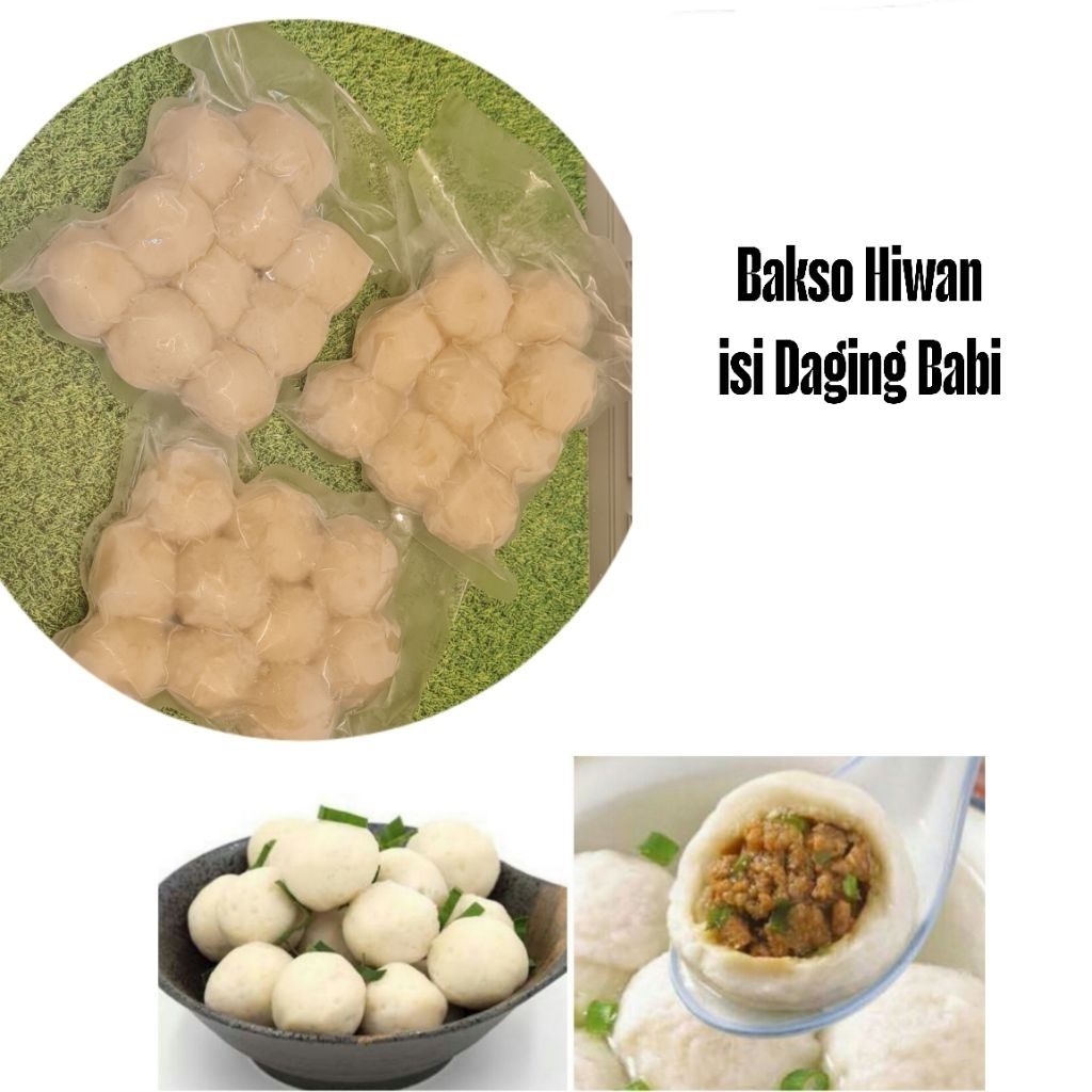 Bakso Ikan Hiwan isi daging babi (non halal)