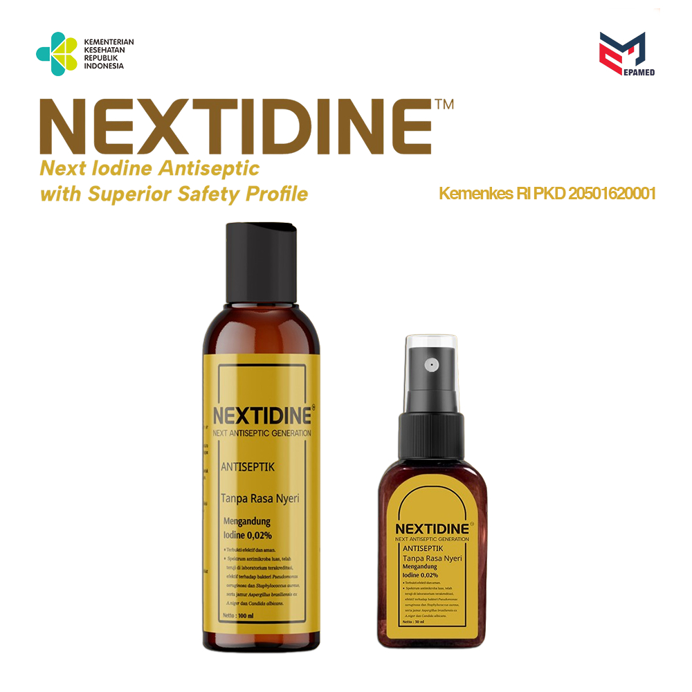 Nextidine Next Iodine Antiseptic Spray Perawatan Luka Anti Bakteri