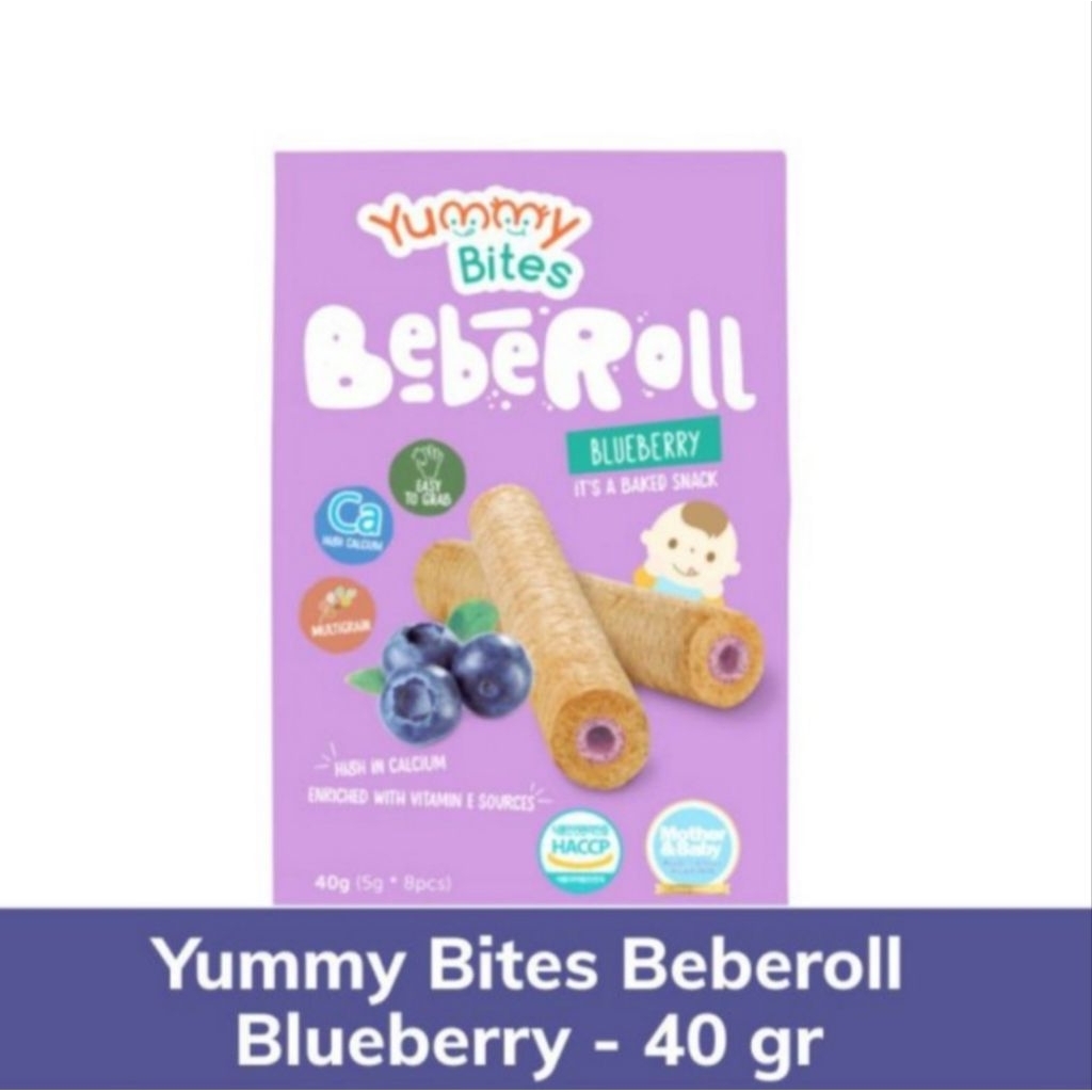 YUMMY BITES BEBEROLL RASA BLUEBERRY 40g