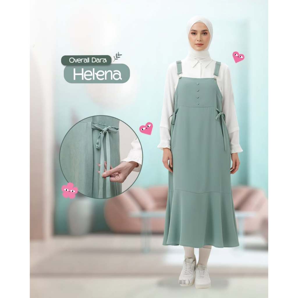 Overall Dara Helena | Overall | Overall Remaja | Overall Dewasa | Overall Rabbani | Dress Remaja [Or