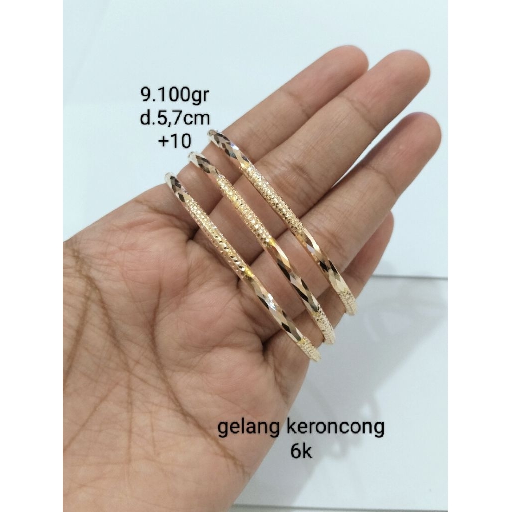 gelang emas 6 karat
