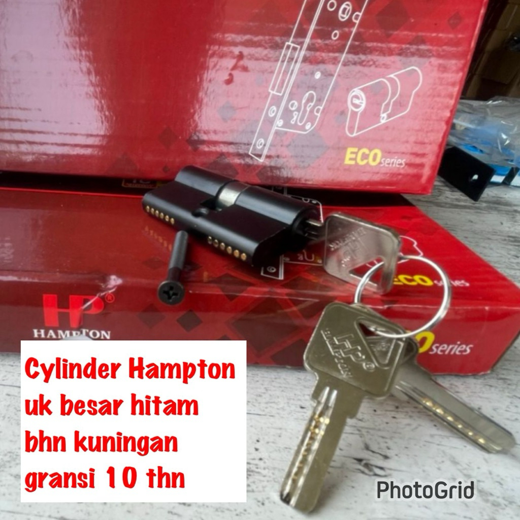 promo silinder kunci pintu hampton Dekkson ukuran besar 60 mm cylinder hampton 60 mm black matte kun