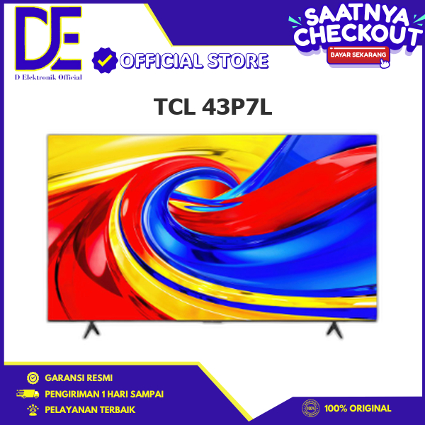 TCL 43P7L GOOGLE TV 43 INCH ONKYO 2.0 Hi-Fi System Premium QLED 4K UHD 43P7L P7L