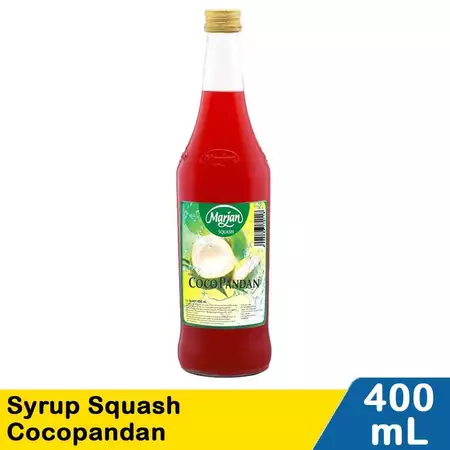 Marjan Syrup SQUASH COCOPANDAN 425/400mL Minuman Kemasan Rasa Cocopandan