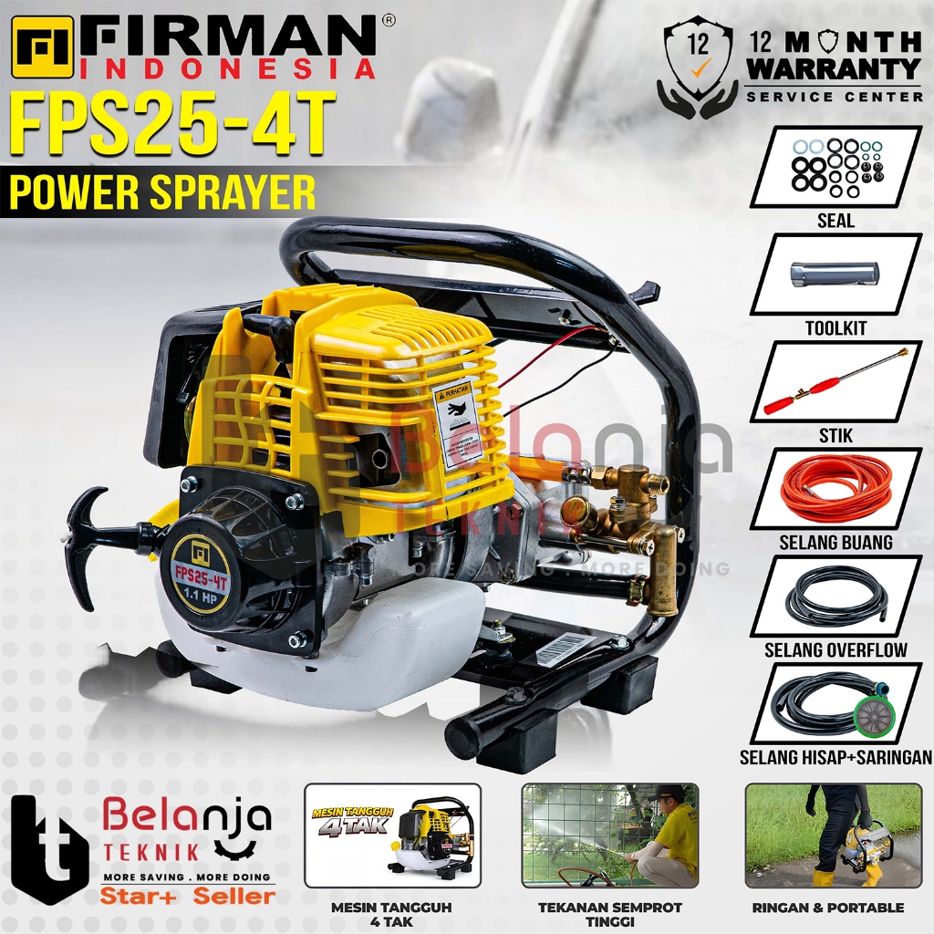Mesin Steam Cuci Kendaraan Firman FPS25-4T Sprayer Desinfektan Semprotan Hama Power Sprayer Portable