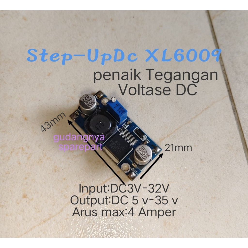 Modul Step up supply step down XL 6009 dan LM DC ke DC 4 Amper