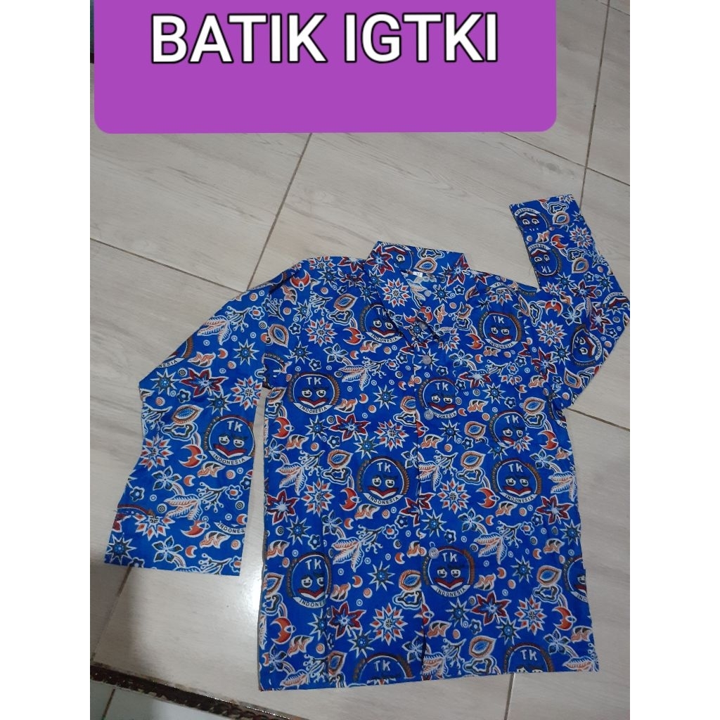 Seragam Batik TK dan RA Lengan Panjang Bahan Katun Adem untuk Anak Laki-Laki dan Perempuan