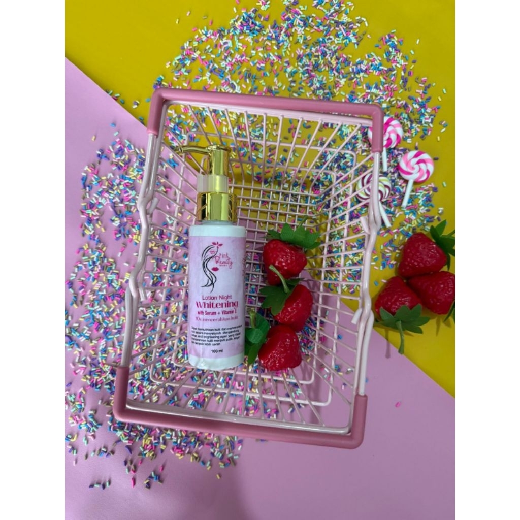 Best seller Hb lotion malam pink beauty mencerahkan dan memutihkan