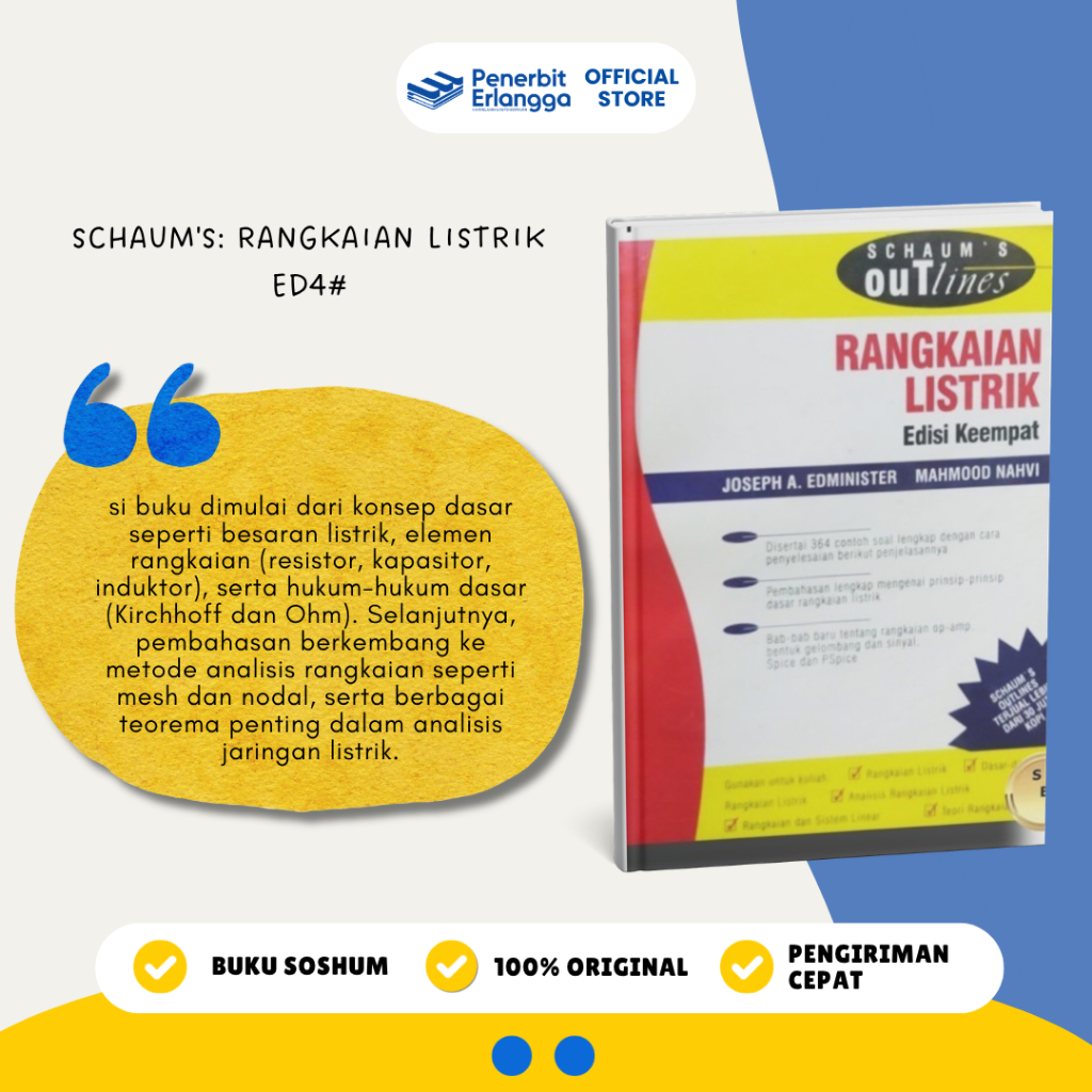 [Erlangga Official] Buku Schaum's: Rangkaian Listrik Edisi 4 - Joseph A Edminister