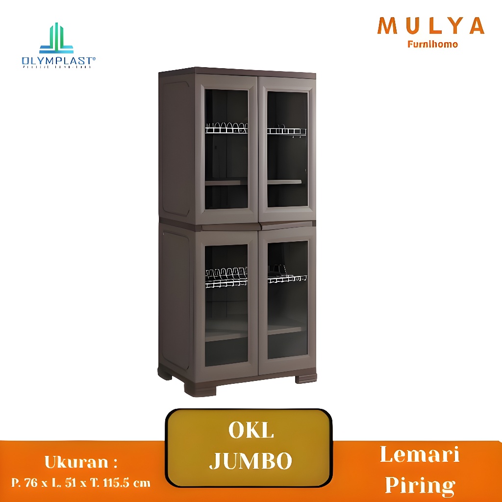 Lemari Piring 2 Pintu Plastik/ Rak Piring Plastik Jumbo/OKL Jumbo Olymplast