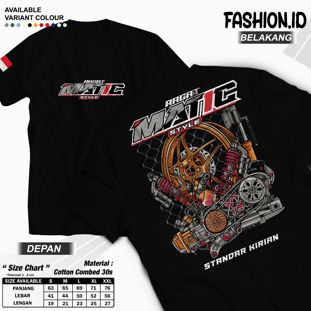 Baju kaos distro terbaru Matic style indonesia pria wanita