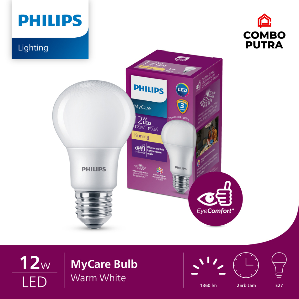 Philips MyCare 12 Watt 1020 Lumen Cool daylight (CDL) Putih  E27