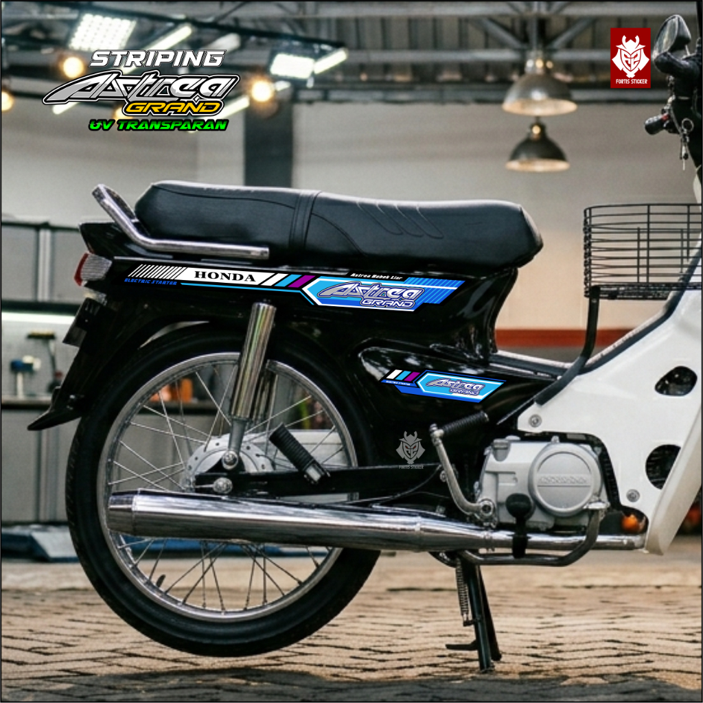 Striping Stiker Astrea Grand Transparan terbaru Variasi aksesoris Honda astrea grand Prima bulus sab