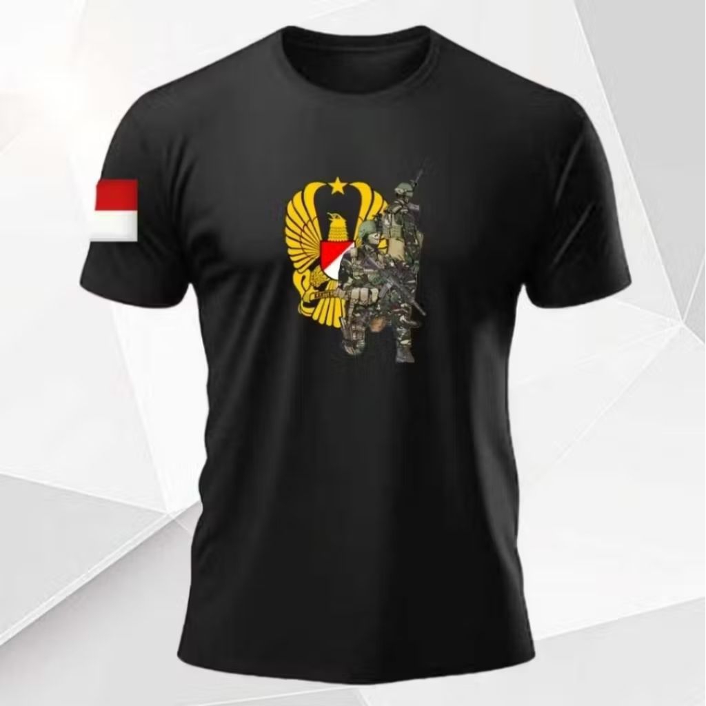 KAOS TNI AD TENTARA GAMBAR DEPAN LOGO TNI ADA