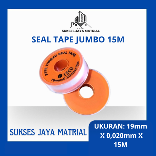 SEAL TAPE JUMBO 15M/SOLATIP SOLASI KRAN PIPA AIR/SELTIP/PEREKAT