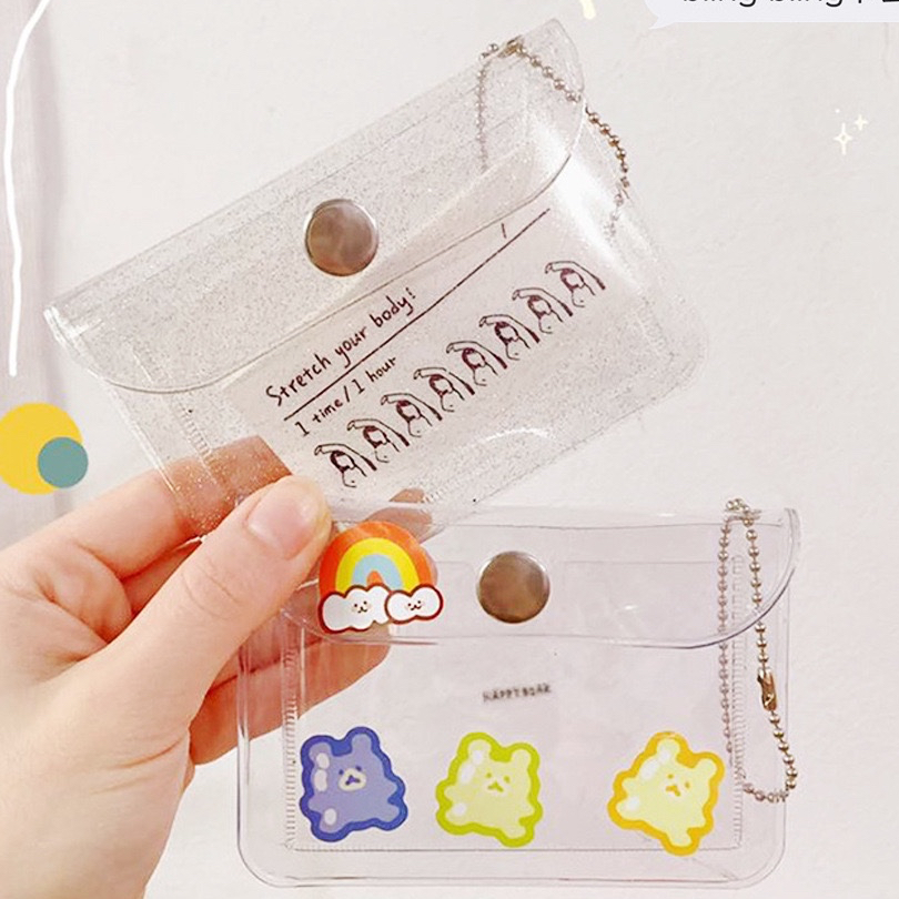 DOMPET COIN MINI CAT KIDDYSTORE DOMPET TRANSPARAN
