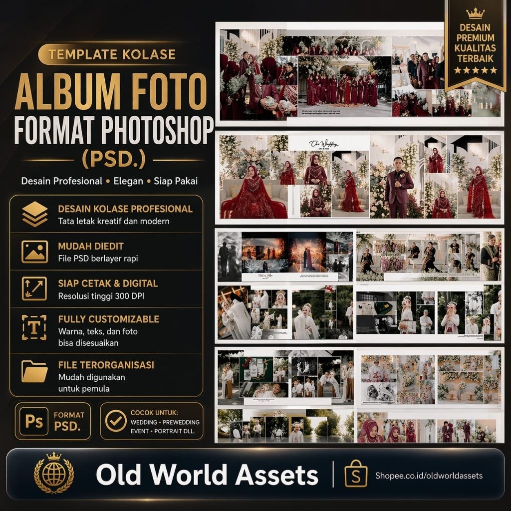 5200++ KUMPULAN TEMPLATE KOLASE ALBUM FOTO  FORMAT (psd.)