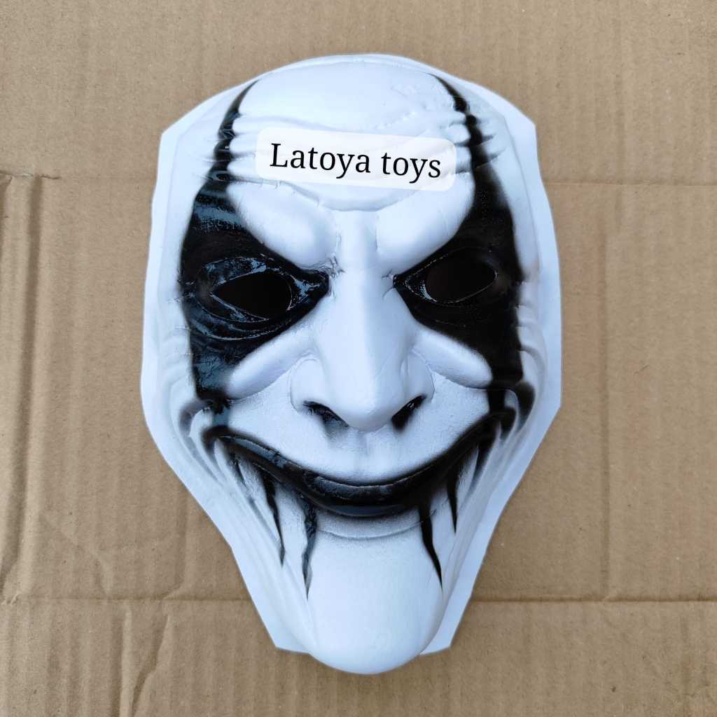 TOPENG KEDOK JOKER SERAM TENGKORAK BAHAN KARET SPON