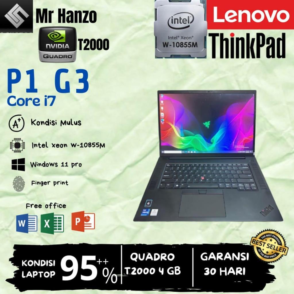 lenovo thinkpad P1 G3 workstation Xeon W-10855M | 64GB | 1TB | Quadro T2000 MaxQ 4GB | 4K