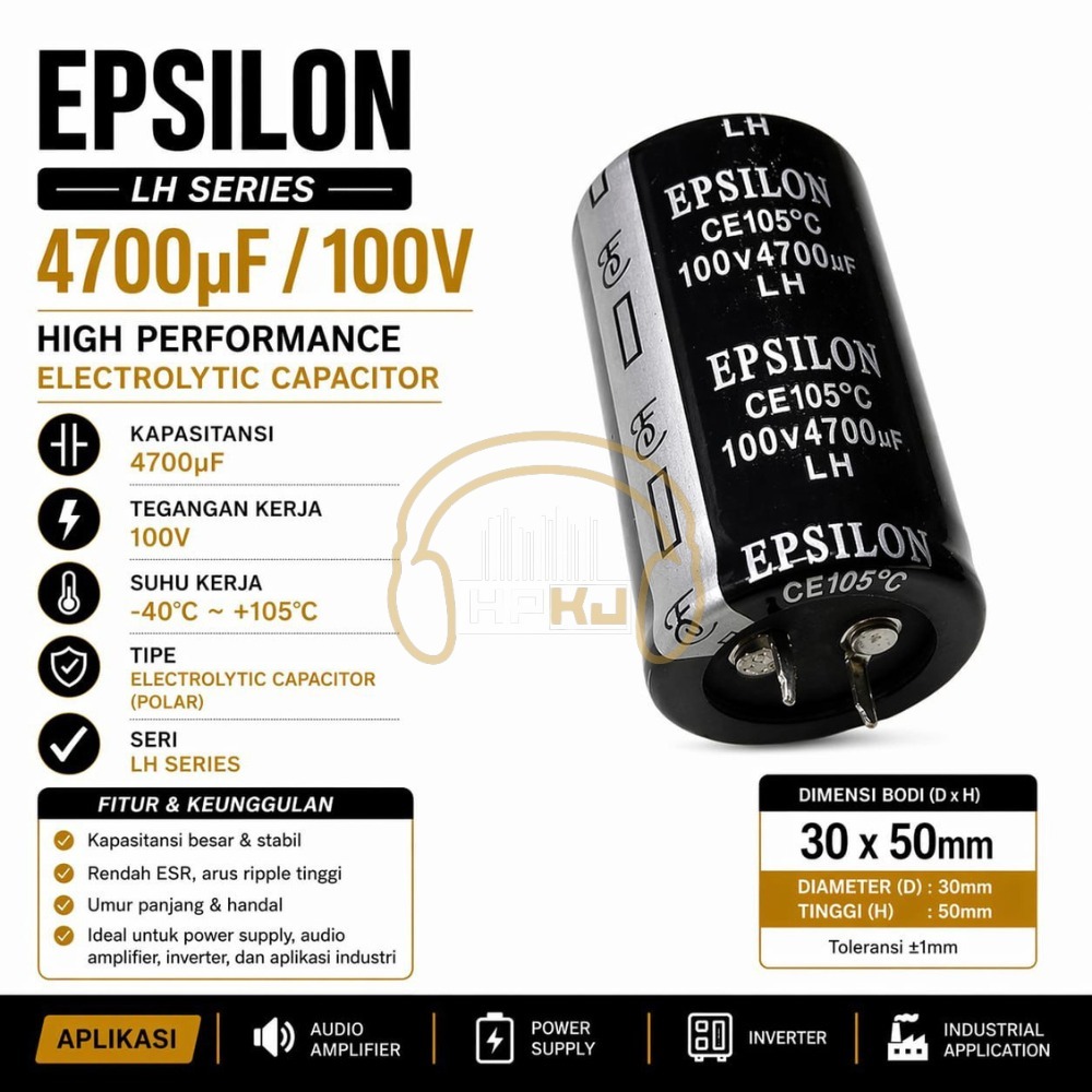 ELCO EPSILON 4700UF 100V LH elcho epsilon 4700 mikro 100 volt