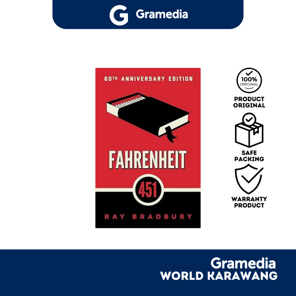 Gramedia Karawang - Buku Novel - Fahrenheit 451 - Ray Bradbury - English Version - Soft Cover