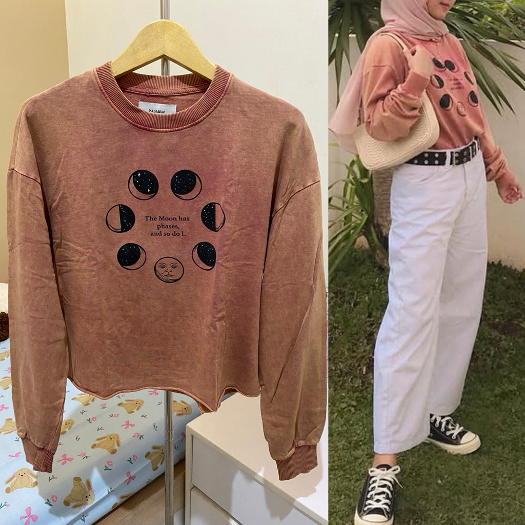 [PRELOVED] Crewneck Pull n Bear Size S Original ‼️HARGA NETT‼️