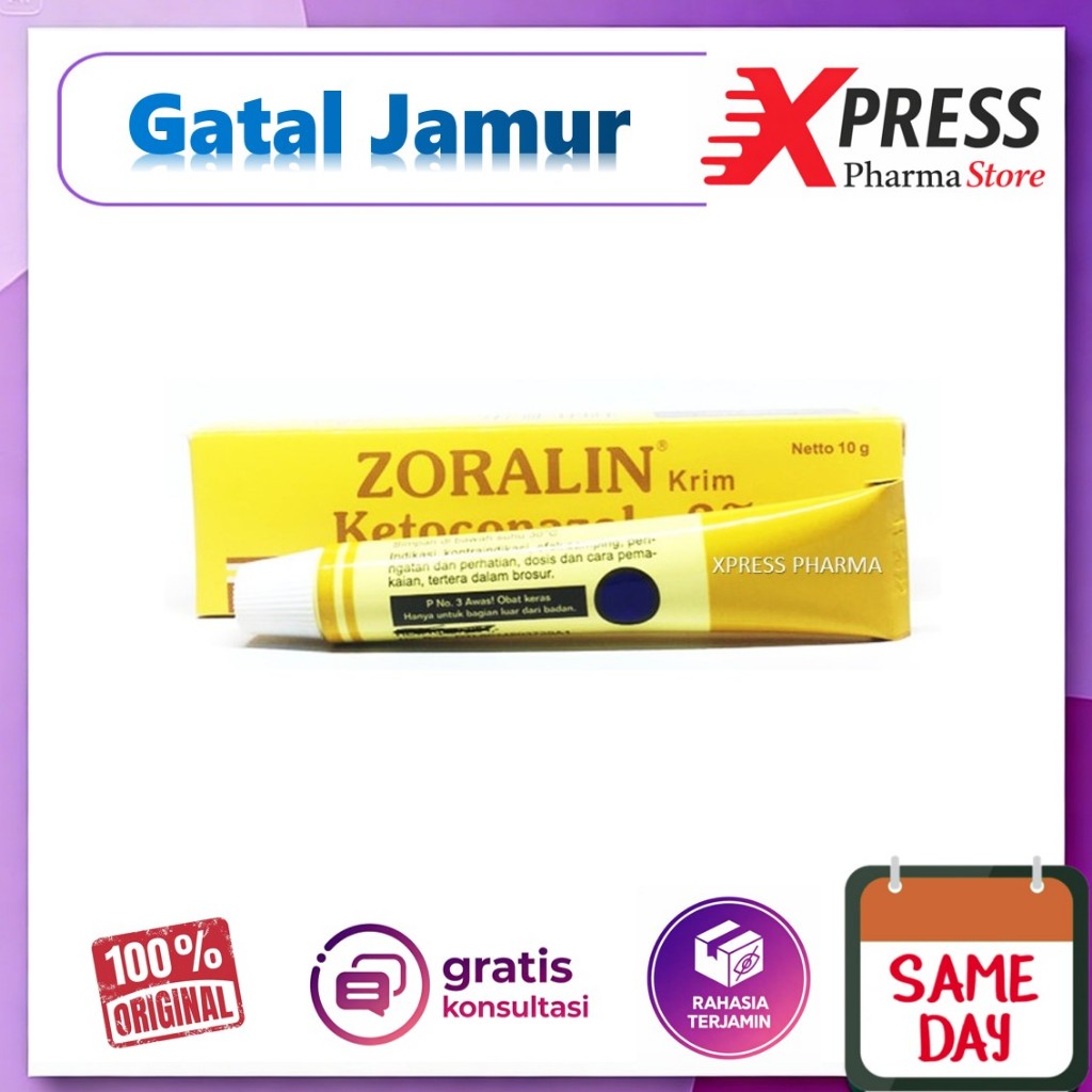XPRESS  ZORALIN CREAM Obat Gatal Jamur Ketoconazole Salep Krim Zoraline Soraline Soralin