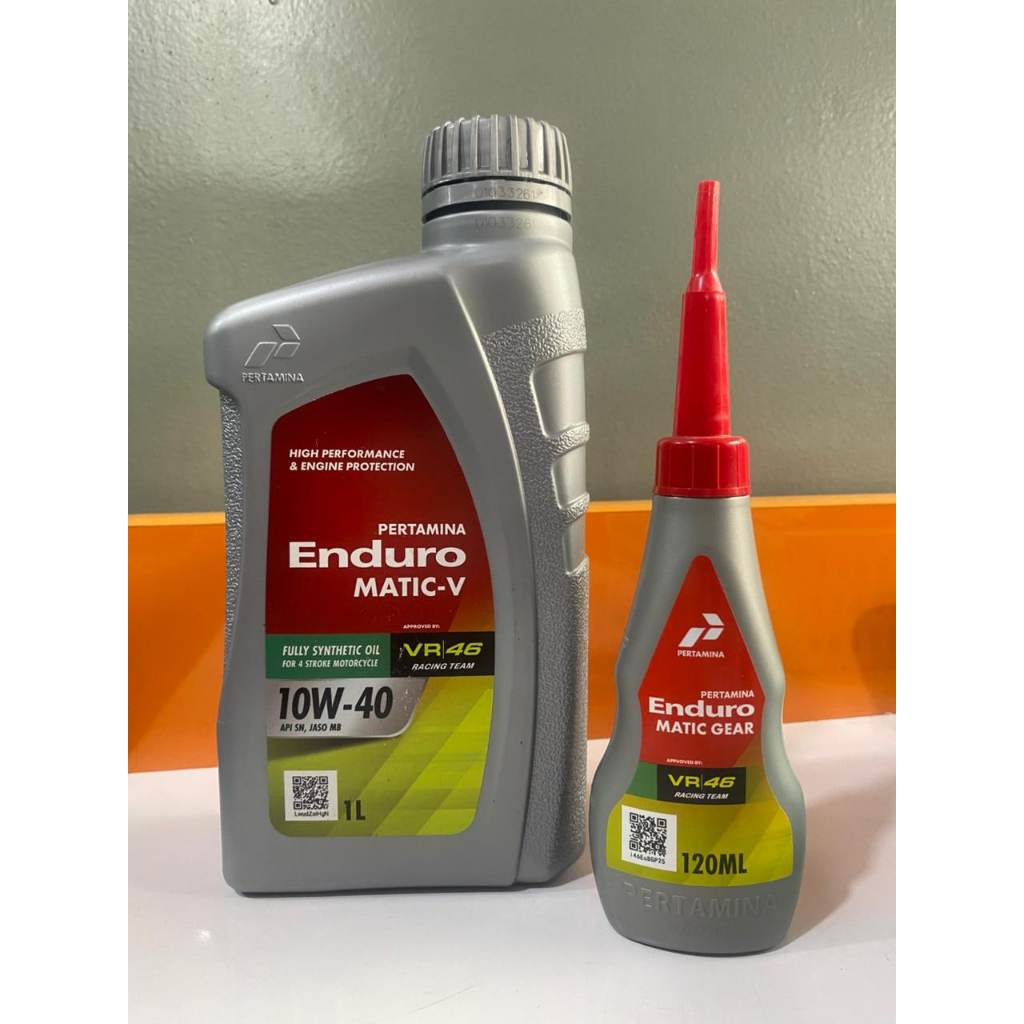 (ASLI 100%) OLI MOTOR ENDURO MATIC PAKET GARDAN / Gear 1Liter / OLI MOTOR MATIC / ORIGINAL PERTAMINA