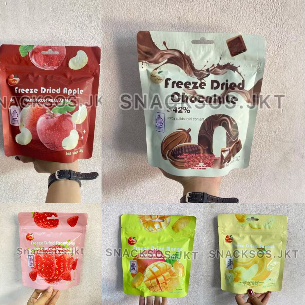 YOUYEAH FREEZE DRIED BANANA / APPLE / MANGO / CHOCOLATE / STRAWBERRY