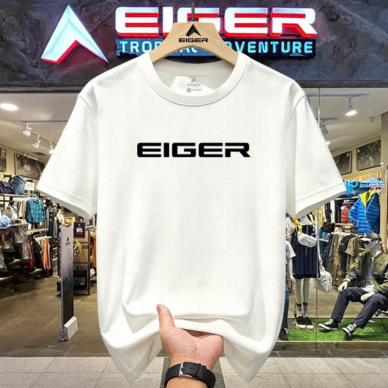 Kaos Eiger Resmi Original Pria Style Hiking Casual Modern Outfit Lengan Pendek T-shirt