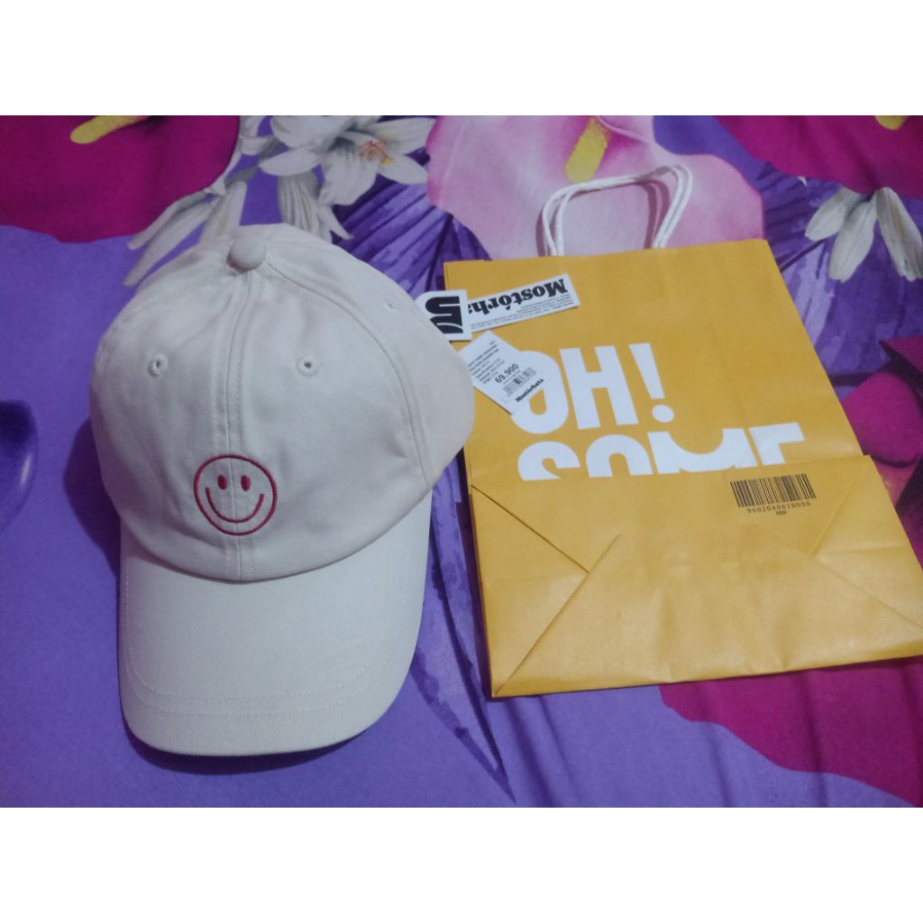 Topi baseball wanita OhSome + paperbag  BARU