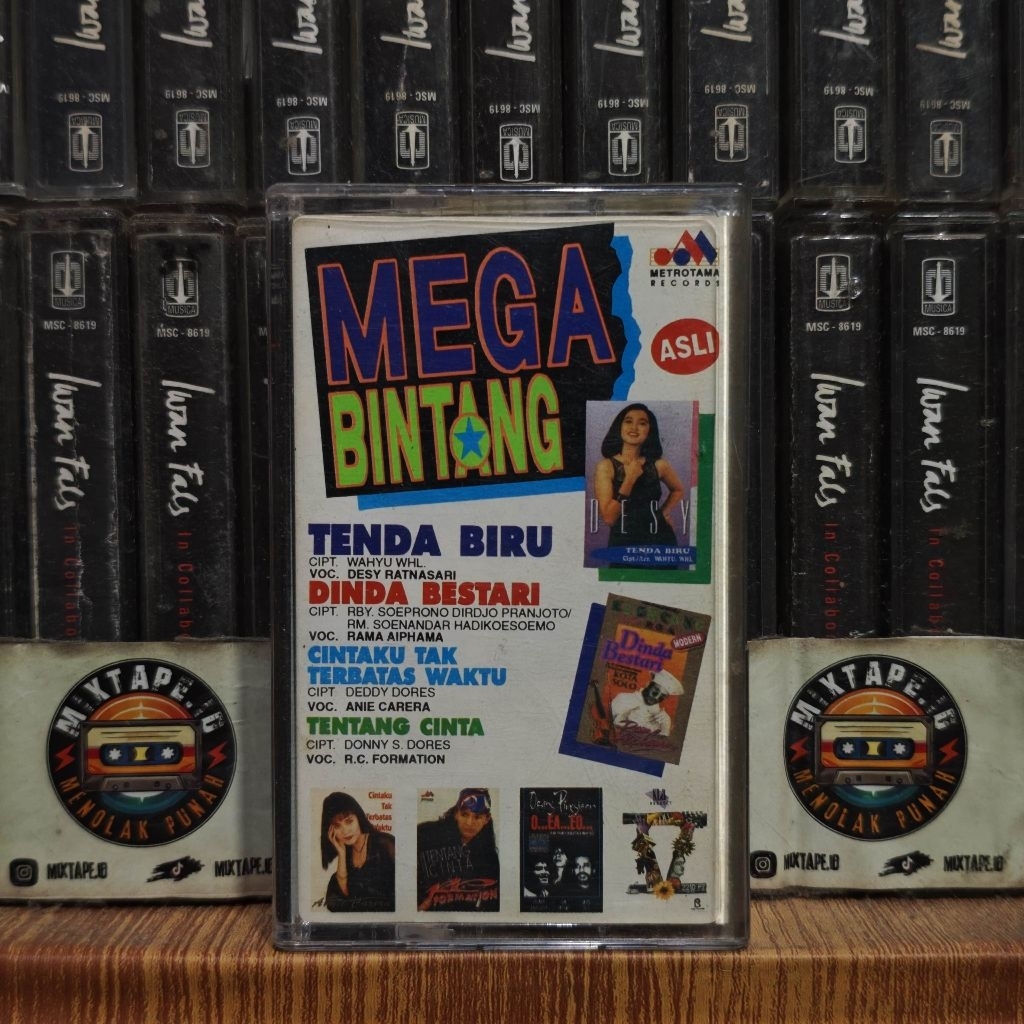 Kaset - Mega Bintang - Kompilasi Indonesia - Radio Tape - Kaset Pita - Radio - Pemutar Kaset - Retro
