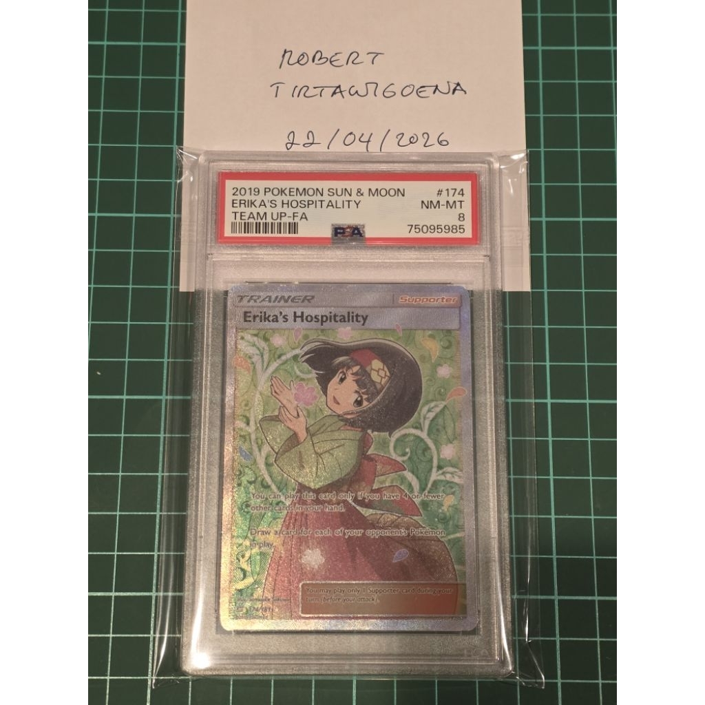 Pokemon TCG Erika's Hospitality #174 English PSA 8