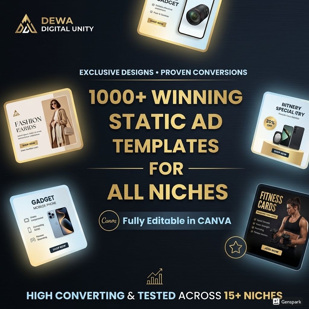 1000+ Winning Ads Canva Templates, Kumpulan Bundle Gambar Iklan Terbaik dan Menjual di Meta Ads