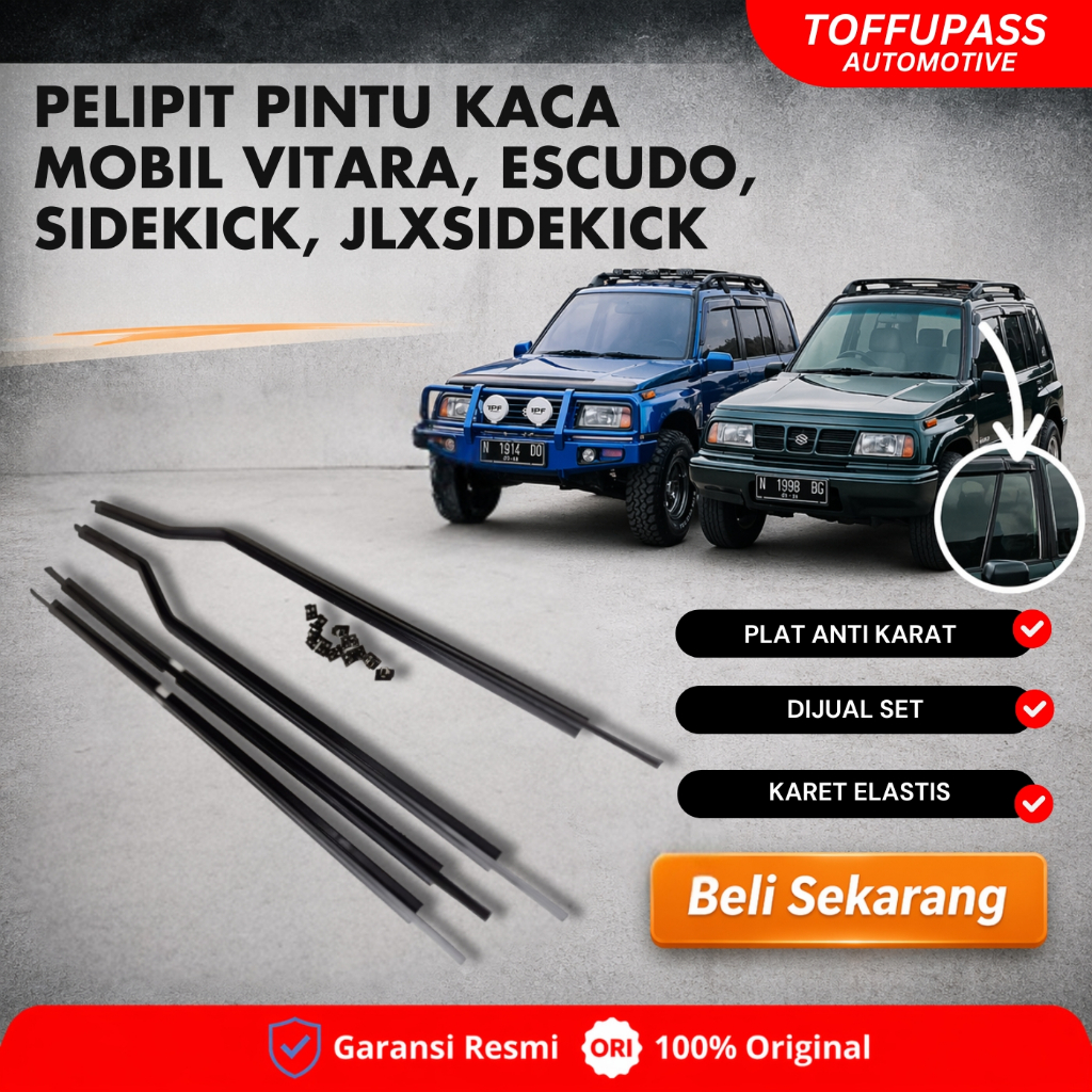 PELIPIT PINTU KACA MOBIL VITARA ,ESCUDO ,SIDEKICK,JLXSIDEKICK BIASAKAN MEMBACA DESKRIPSI