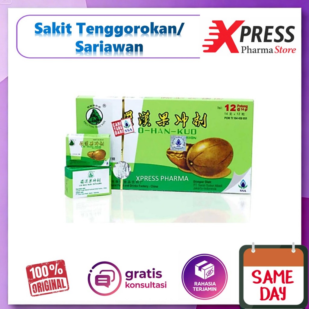 XPRESS  Lo Han Kuo Infusion Lohankuo Iou Teh Gunung Lohanko Louhanko Sariawan Panas Dalam Sakit Teng